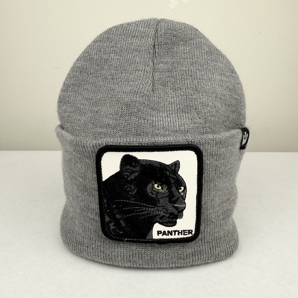 Goorin Bros Panther Beanie Panther One Size Unisex Gray Cuffed NWT - Picture 1 of 9